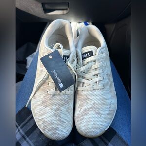 NoBull Womens Superfabric Trainer, Size 10.5 White Camo/Gum